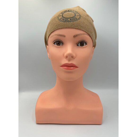 Burberry BB Roundel Logo Graphic Cashmere Blend Beanie Camel - Picture 9 of 10